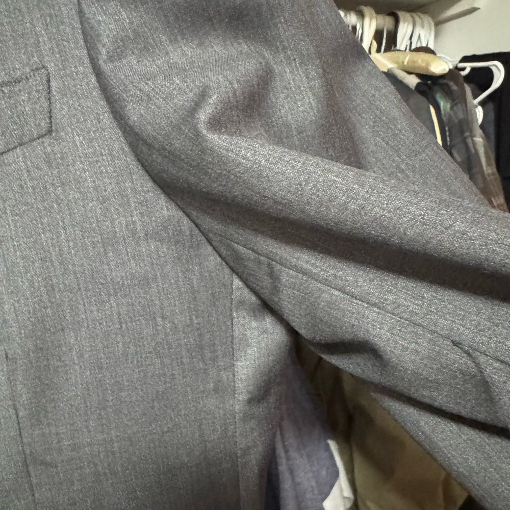 ❌SOLD❌ ERMENEGILDO ZEGNA Men’s Wool Slim Fit Charcoal Single Breasted Blazer 44L - Picture 13 of 14